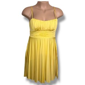 Juniors XL Speechless Yellow Event Party Formal Dress Prom Cocktail Pleated
